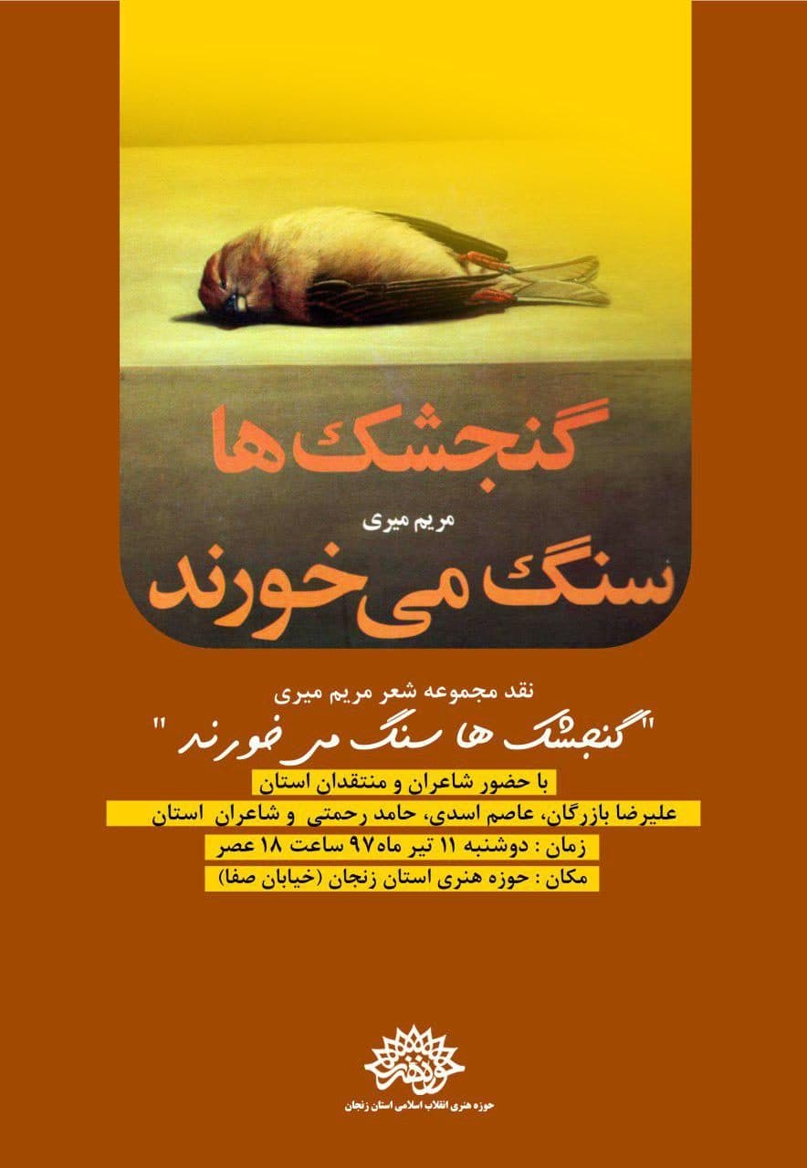 مجموعه شعر «گنجشکها سنگ میخورند» نقد میشود