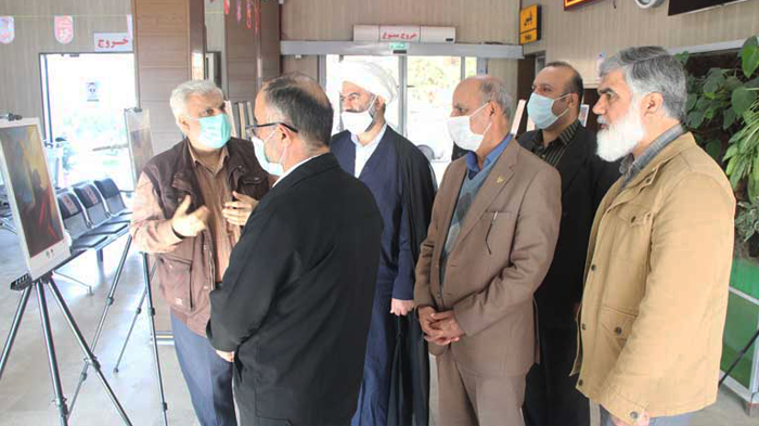 نمایشگاه نقاشی انقلاب در ایستگاه راه آهن ساری