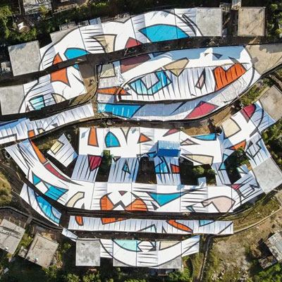 کالیگرافی ۱۷۰ متری زن نپالی در اکسپو دبی