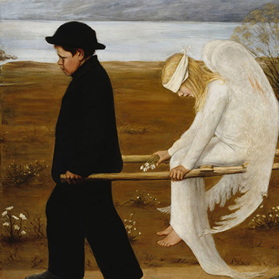 فرشته ای که به سمت مدرسه نابینایان می رود